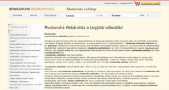 Desktop Screenshot of munkaruhadiszkont.hu